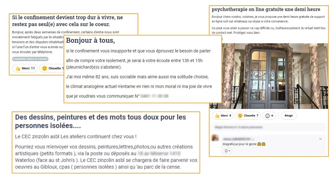 Les voisins proposent des actions contre la solitude sur Hoplr