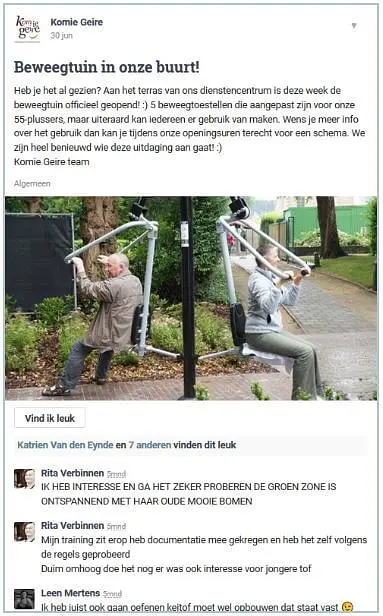 dienstencentrum Olen nodigt oudere bewoners uit om de speeltuin uit te proberen