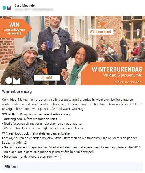 Stad Mechelen organiseert een evenement: winterburendag