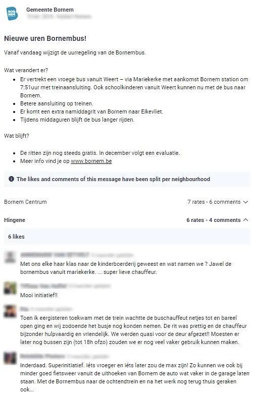 gemeente Bornem brengt burgers op de hoogte van wijzigingen in de uurregeling van de bornembus