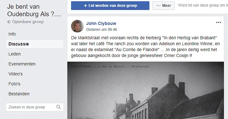 Facebook groep 'je bent van Oudenburg als'